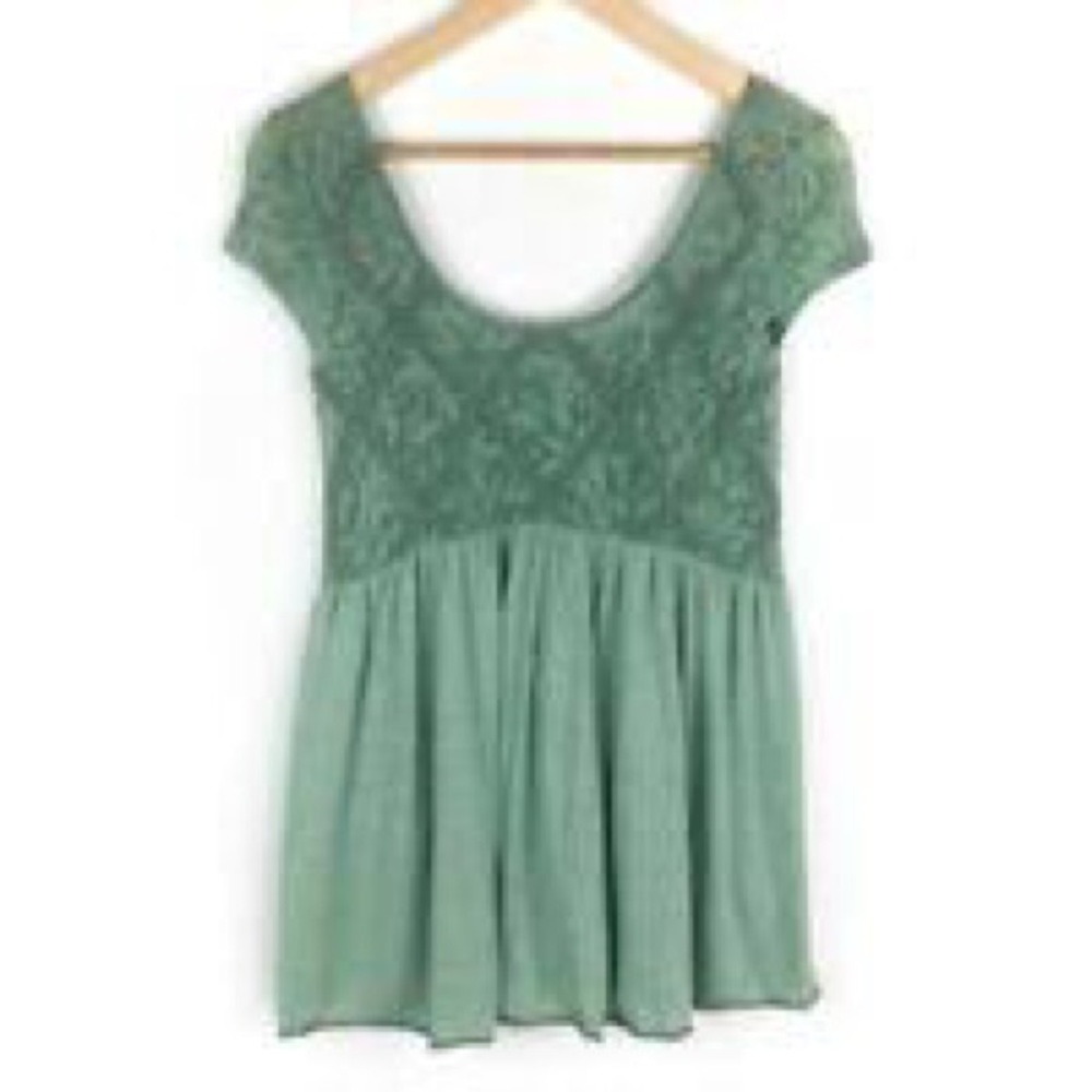 Free People Mint Green Blouse